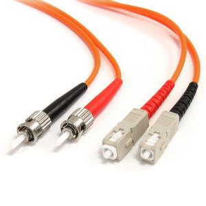 Fiber Optic Cable 62.5/125 Multimode Duplex St-male/ Sc-male 2m