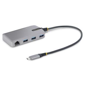 USB-c Hub - 3-port With Ethernet Portable USB Hub Adapter W/ Gbe