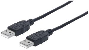 USB 2.0 Cable Type-A Male to Type-A Male, 480 Mbps, 50cm Black