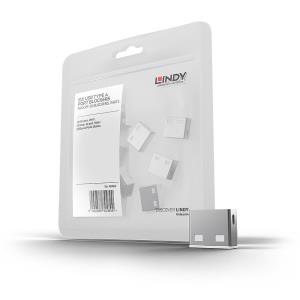 USB Port Blocker 10pack White (without Key)