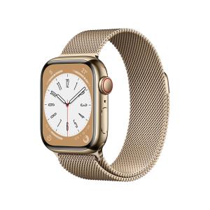 Watch Series 8 Gps + Cellular 41mm Gold Stainless Steel Case With Gold Milanese Loop