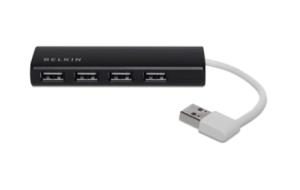 4-porttravel USB 2.0 Hub Ultra-slim