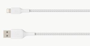 Lightning To USB-a Cable Braided 1m White