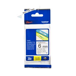 Tape 6mm Lami Black On White (tze-211)