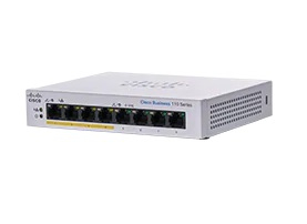 Cisco Business 110 Series Unmanaged Switch - 8-port Ge Part Poe Dskt Ext Ps