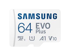 Micro Sd - Evo Plus - 64GB - Flash Card U3, V30, A2 White