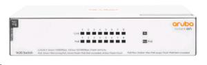 Aruba Instant On 1430 8G Class4 PoE 64W Switch, 8 RJ-45 10/100/1000 Class 4 PoE ports