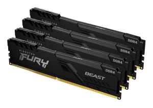 128GB Ddr4 2666MHz Cl16 DIMM (kit Of 4) Fury Beast Black