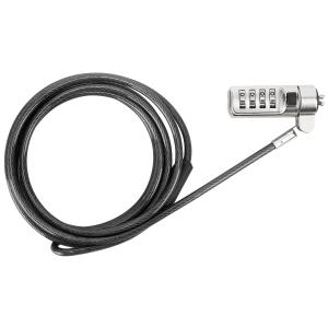 Mini Combo Cable Lock Defcon Blck/silver