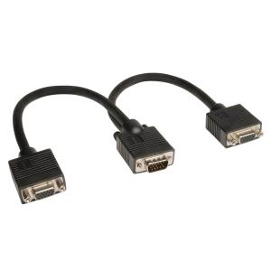 Monitor Y Splitter Cable Vga/xvga Hd15 M/2xhd15 F