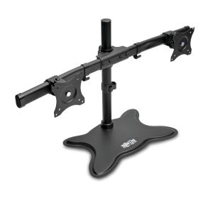 Dual-Monitor Desktop Mount Stand for 13in to 27in Flat-Screen Displays