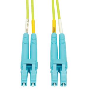 LC TO LC MULTIMODE DUPLEX FIBER PATCH CBL OM5 LIME GREEN 10M