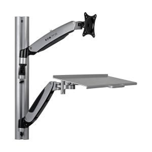 SINGLE-DISPLAY SIT-STAND WALL-MOUNT WORKSTATION
