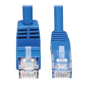 DOWN-ANGLE CAT6 GIG MOLDED UTP ETHNET CABLE RJ45 M/M BLUE 4.57M