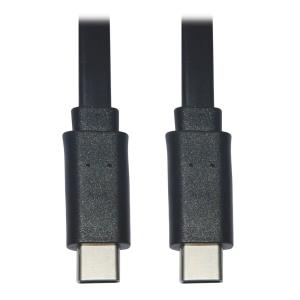 USB-C FLAT CABLE (M/M) USB 2.0 THUNDERBOLT 3 BLACK/0.9 M