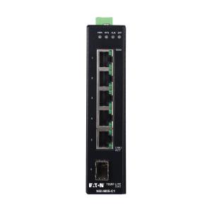 TRIPP LITE 5-Port Managed Industrial Gigabit Ethernet Switch - 10/100/1000 Mbps, GbE SFP Slot, -40 to 75C, DIN Mount