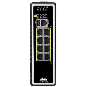 TRIPP LITE 8-Port Managed Industrial Gigabit Ethernet Switch - Layer 2, 1 Gbps, PoE+ 30W, -40 to 75C, DIN Mount