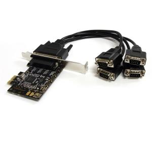 Pci-e Serial Card 4 Port Rs232 W/ Breakout Cable