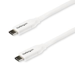 USB-c To USB-c Cable W/ 5a Pd - M/m USB 2.0 - USB-if Certified - 2m White