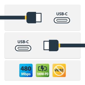 USB-c To USB-c Cable W/ 5a Pd - M/m USB 2.0 - USB-if Certified - 2m White