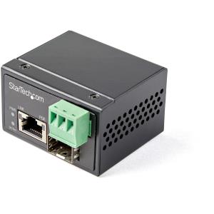 Poe+ Industrial Fiber To Ethernet Media Converter 30w - Sfp To Rj45 - Sm/mm Fiber To Gigabit Copper Mini Size Ip-30