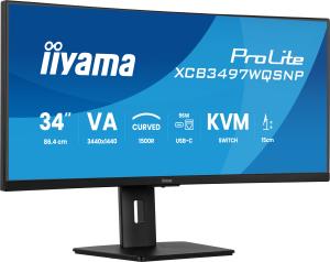 Desktop USB-C Monitor - ProLite XCB3497WQSNP-B1 - 34in Curved - 3440x1440 (UWQHD) - Black