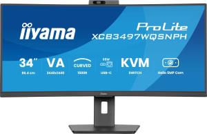 Desktop USB-C Monitor - ProLite XCB3497WQSNPH-B1 - 34in Curved - 3440x1440 (UWQHD) - Black