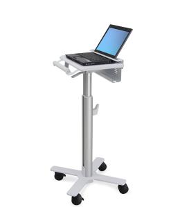 Styleview Laptop Cart Sv10 Non-powered (white And Aluminum)