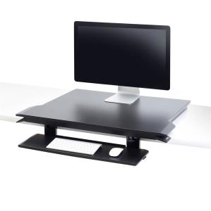 WorkFit-TX Standing Desk Converter Sit-Stand Desk Workstation - Height-Adjustable Keyboard
