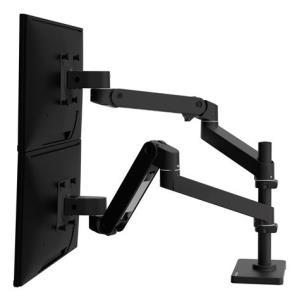 Lx Pro Arm Dual Display Stacking - Matte Black