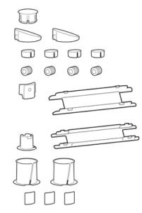 Accessory Spare Parts Kit Lx Pro Desk Skus - Industrial Grey