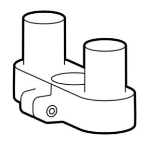 Accessory Single To Dual Side-by-side Conversion Kit Lx Pro - Industrial Grey