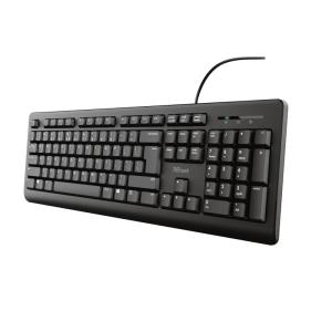 Silent Keyboard Tkm-150 - USB - Black - Qwerty Uk With Mouse Set