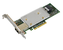 Microsemi 12 Gbps 8 internal / 8 external port Host Bus Adapter with full HBA functionality and basic hardware RAID