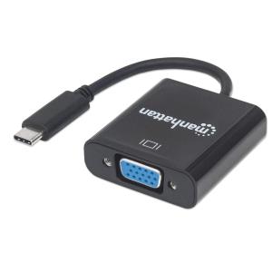 USB 3.1 VGA Converter Typec Male To VGA Female Blk