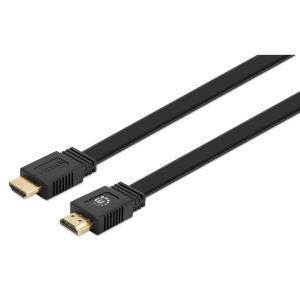 HDMI Cable With Ethernet 1M 4K/60HZ - Flat Male/Male Black