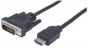 Hdmi To DVI-d Cable 2m - Male/male 24/1 Black