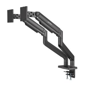 Heavy-Duty Aluminum Mechanical Spring Dual Monitor Desk Mount 17in to 45in Monitors up to 20kg