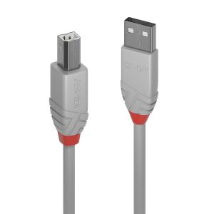 Cable - USB Type A Male To B Male - 1m - Anthraline - Grey