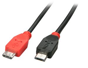 Cable Otg - USB 2.0 Type Micro-b Male To USB 2.0 Type Micro-b Male - 1m - Black