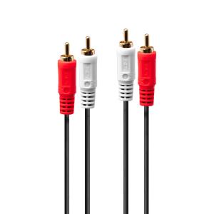 Audio Cable Premium - 2 X Phono/rca Male To 2 X Phono/rca Male - 5m - Black