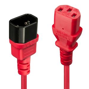 Extension Cable - Iec C14 To Iec C13 - 1m - Red