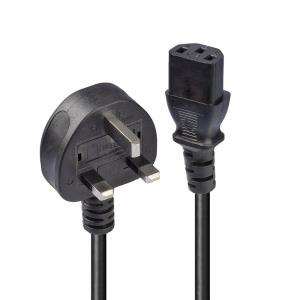 Extension Cable - Uk Mains 3 Pin Plug To Iec C13 - 20cm