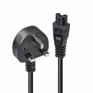 Extension Cable - Uk Mains 3 Pin Plug To Iec C5 - 3m