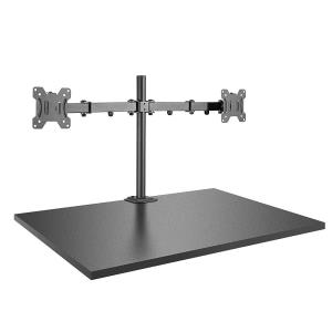 Dual Display Bracket With Pole And Desk Clamp