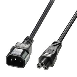 Extension Cable - Iec C14 To Iec C5 Cloverleaf - Black - 2m