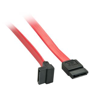 Cable Internal Sata3 - 7 Pol Sata, Angled - Red- 0.7m With 90 Degrees Plug