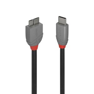 Cable - USB 3.2 - USB-c Male - Micro-b Male - Anthraline  - 50cm