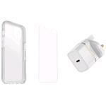 Bundle iPhone 13 / Symmetry Clear + Alpha Glass + Wall Charger 20w White Uk