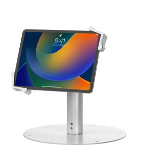 Universal Grip Kiosk Stand For Tablets White